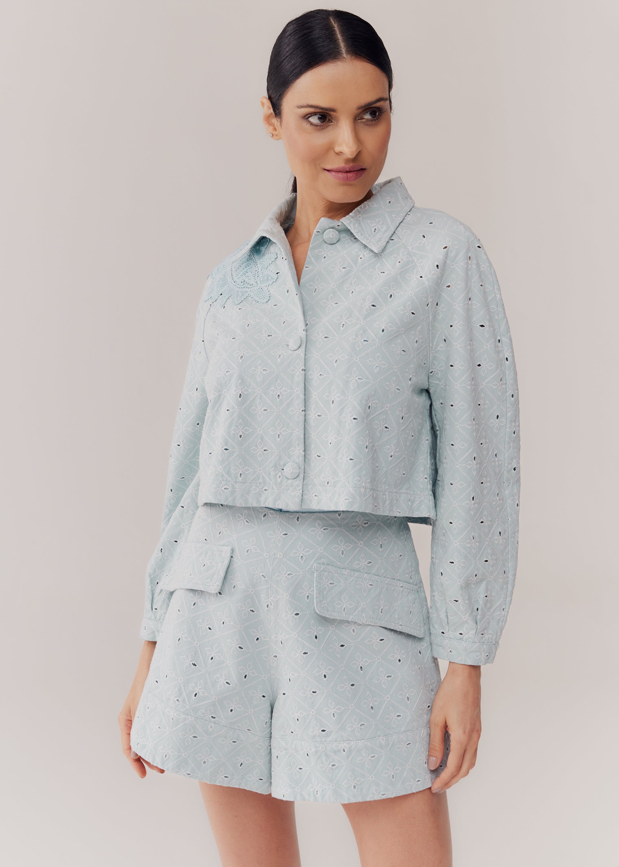 SHORTS HELOISA AZUL CERULEAN